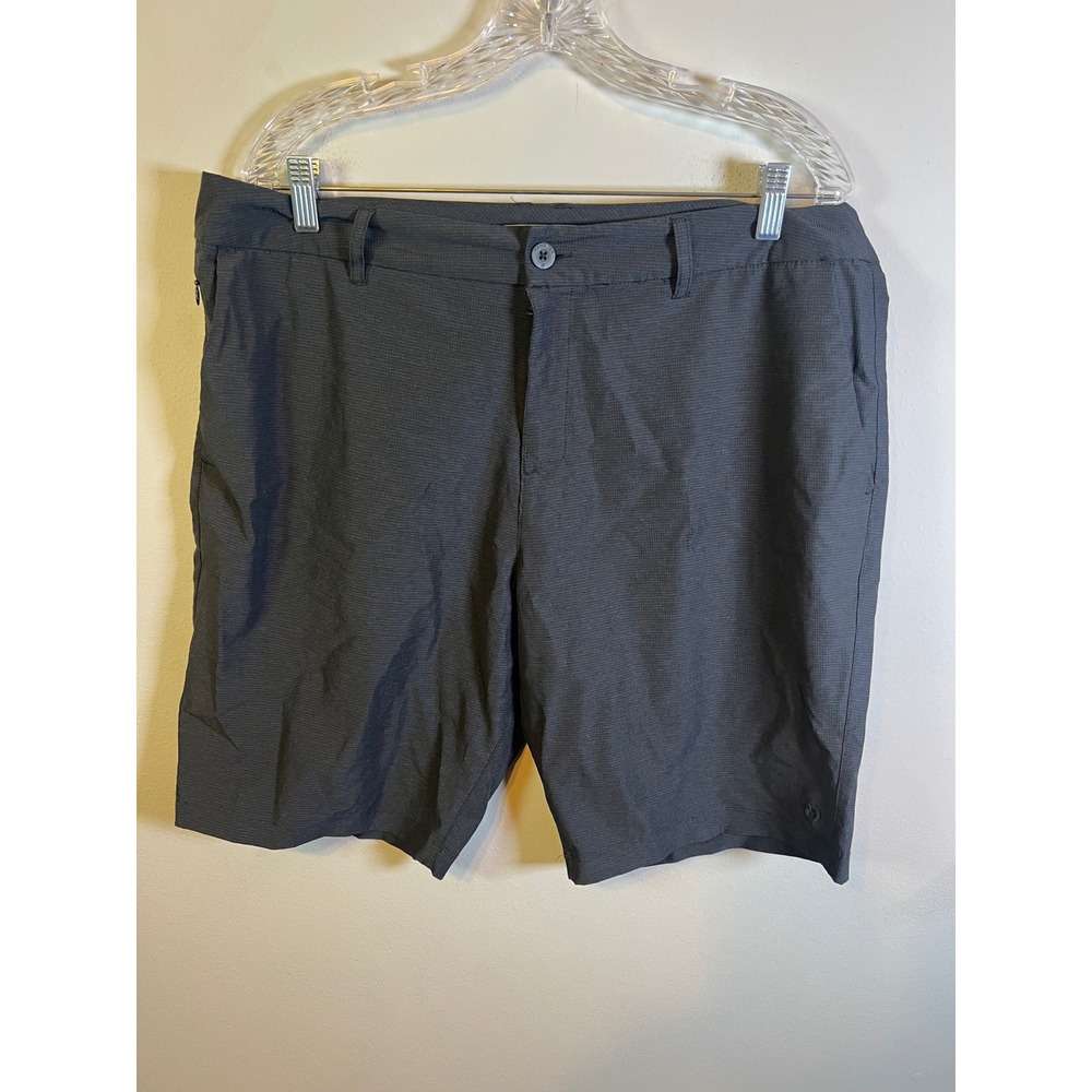 Hang Ten Mens Hybrid‎ Shorts Ripstop Stretch Charcoal Grey 36